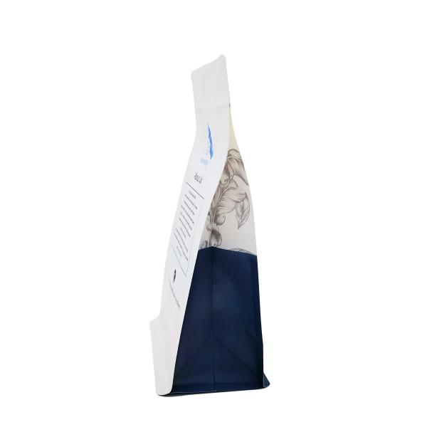 500g 1lb Kraft Paper Foil Lined Side Gusset Flat Bottom Coffee Bags With Valve And Front Zipper