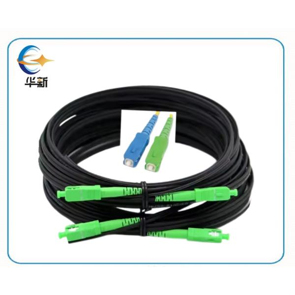 Pre-Connectorized Drop Cable  100M G657A1 Fiber Black LSZH Jacket SC APC Low Loss
