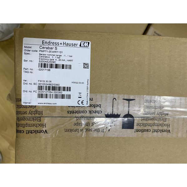 Endress+Hauser PMP71-2EWR7101 Transmitter | Pressure, 4-20mA+HART, 0-1 bar, G1/2, 316L, IP66/67