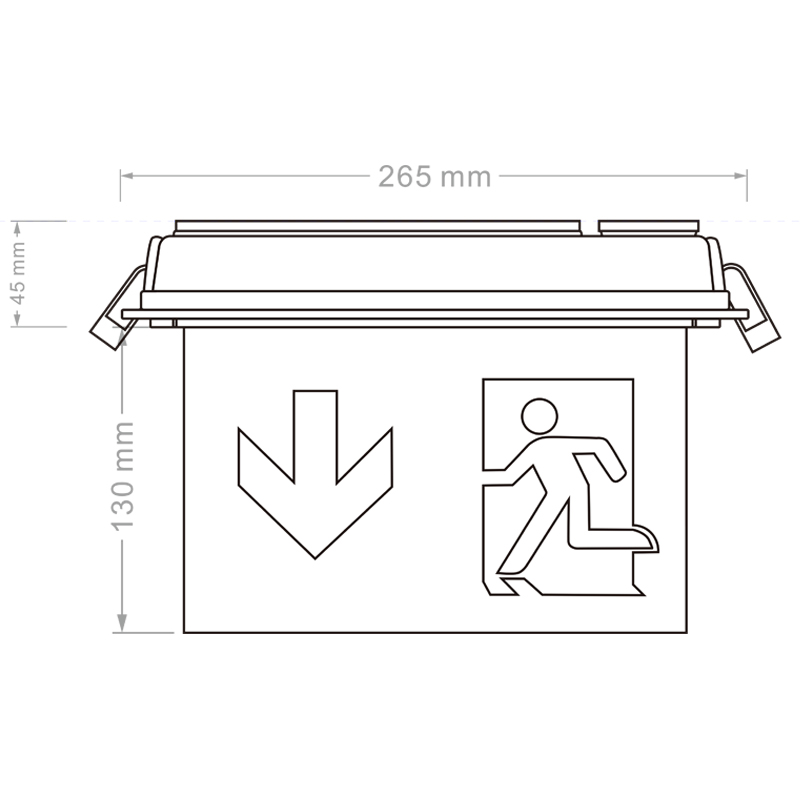 Double Sided Exit Sign with Ni-Cd Battery and 6 pcs SMD 5730 LED for Emergency Lighting with 3-Year Warranty