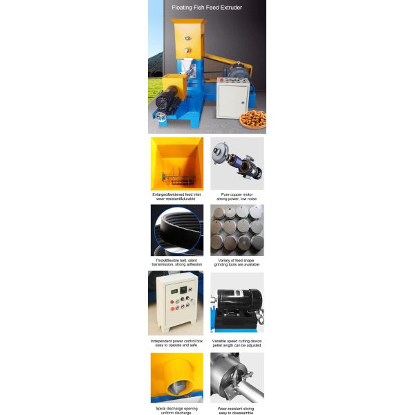 High Quality Dry Type Pet Dog Food Making Machine /Small Floating Fish Feed Extruder Machine
