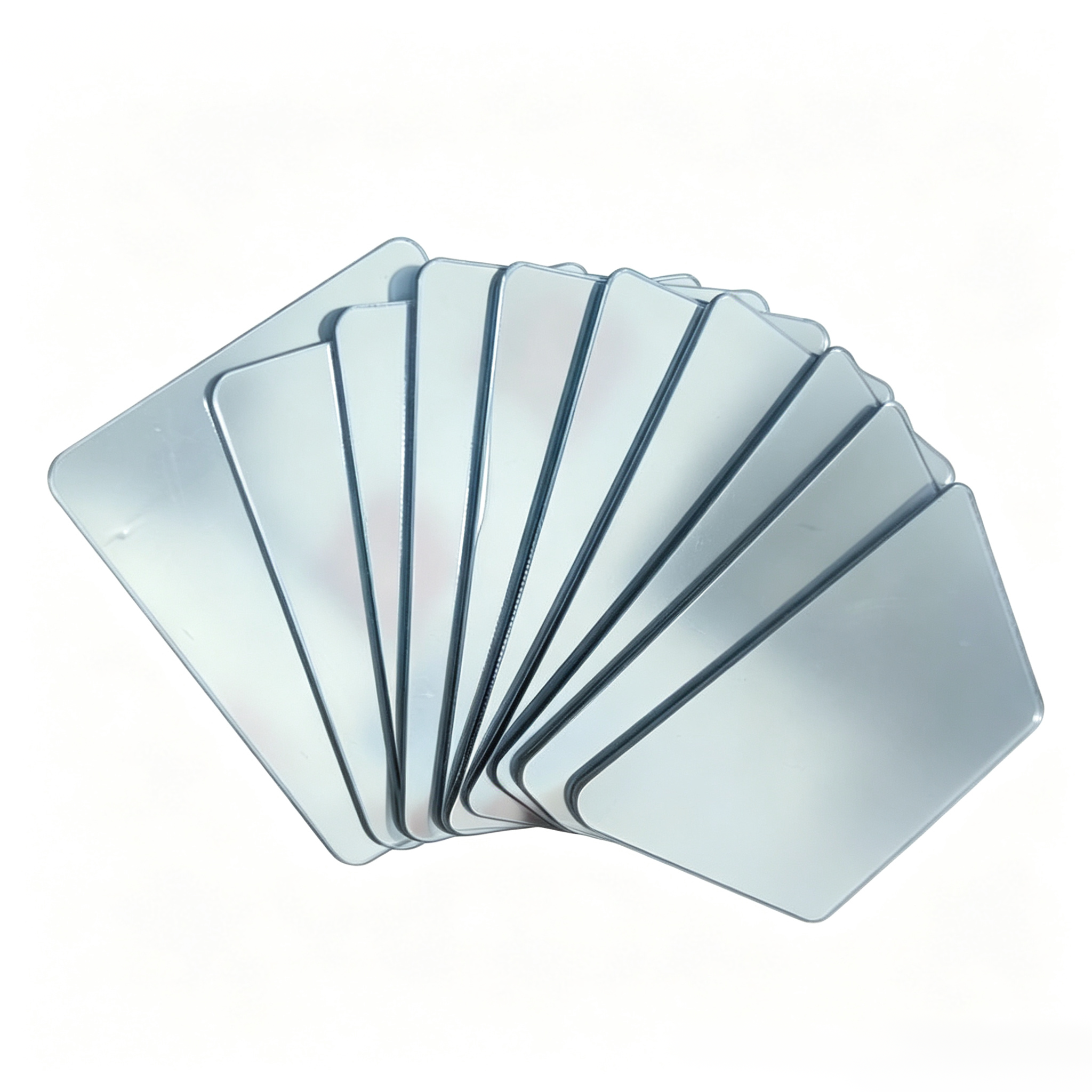 Rounded Unbreakable Flexible Mirror Silver Rectangle PC Mirror Sheet For Sensory Book