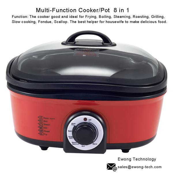 Knob Control Electric Multi Cooker Easy Operation 220V Fast Cooking Speed