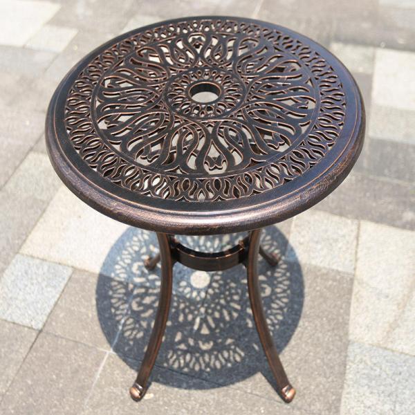 D90 Cast Aluminum Round Patio Table Coffee Table Outdoor