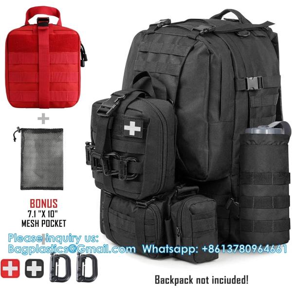 Tactical First Aid Pouch, Molle EMT Pouches Rip-Away Military IFAK Medical Bag Outdoor Emergency Survival Kit Quick