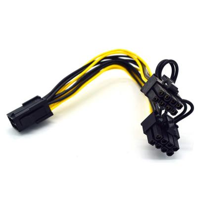 8 cabo de extensão duplo da fonte de alimentação de Pin Adapter 30cm para o cartão de computação gráfica