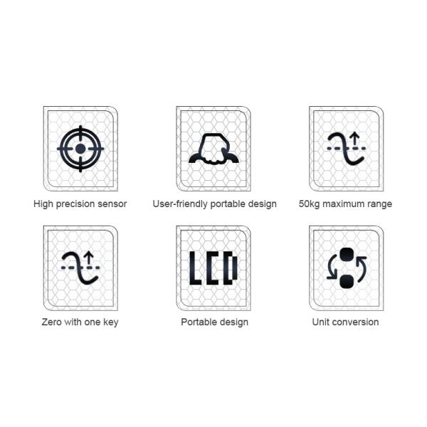 Durable Smart Weight Scales Weigh Basculas Digital Balance Electronic Scale Bascula Mini 50KG Luggage Portable Weighing Electronic Scale