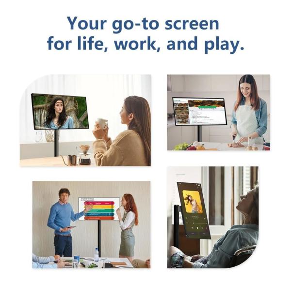 60Hz 21.5 Inch Smart TV 1920x1080 Portable Stand TV Android 12