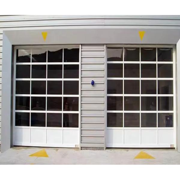 Водонепроницаемая дверь гаража из алюминиевого сплава с стеклянными панелями