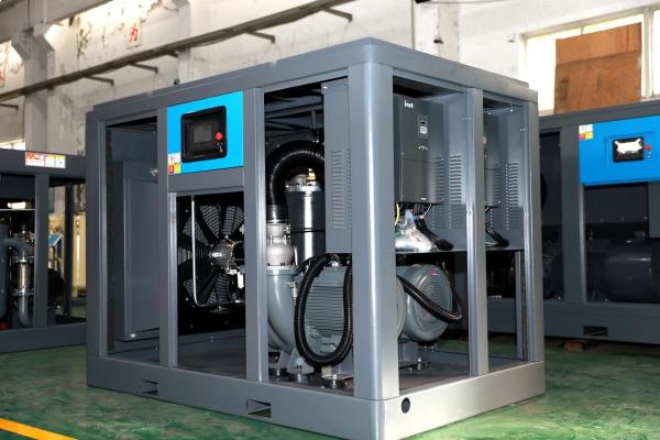 55kw 7 Bar Energy Saving Two Stage Screw Compressor big air flow two stage screw compressor with AC motor