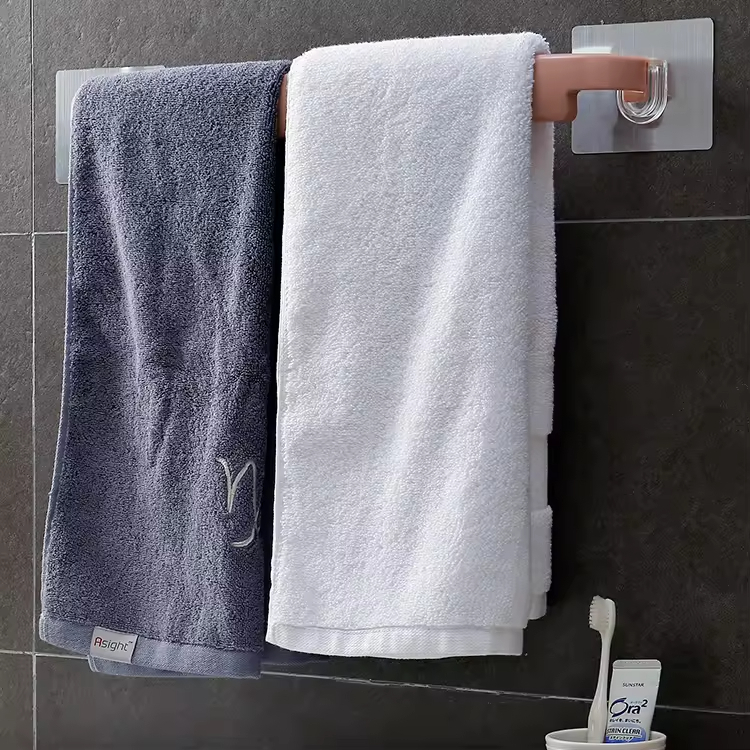 Hot Selling Wall Mounted Shelf Floating No Drilling Towel Rack for Bathroom Living Room