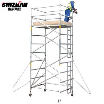H FRAME Construction Site Lightweight Aluminum Scaffolding With Clamps