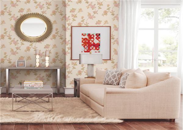 0.53m*10m American Style Wallpaper Waterproof For Sitting Room / Office