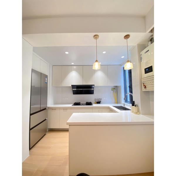 Residence Custom Sintered Stone / Marble / Granite Laminate Kitchen Furniture Sets