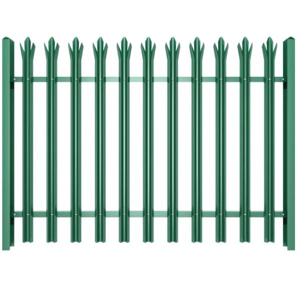 D Pale W Pale Steel Security Metal Palisade Fencing Rot Proof OEM
