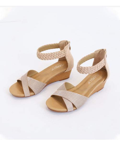 BS113 Sandals Women 2021 New European And American Fashion Summer Ladies Shoes Woven Roman Fashion Wedges Sandals Beach