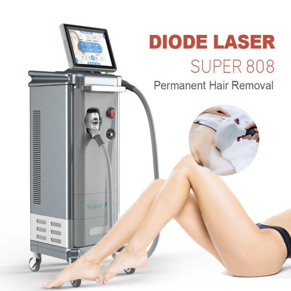 alvejante do rejuvenescimento da pele da remoção 500W do cabelo do laser do comprimento de onda triplicar-se de 808nm FDA