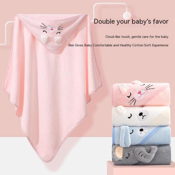Цвета Новорожденное животное Детское купальное полотенце с капюшоном Простое с материалами и цифровой печатью