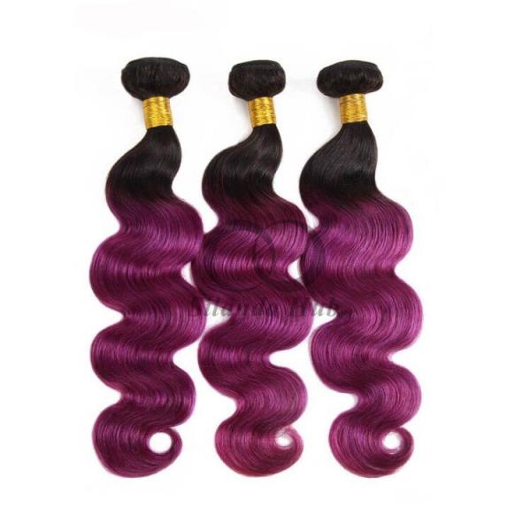 #T1B/Purple Body Wave Remy Human Hair Bundles Sew In Weave Bundles Brazilian Bundle Deals