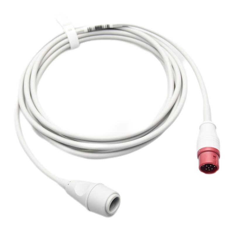 ISO13485 Certified IBP Transducer Cable 2.8 Meter Pressure Cable 12 Pin