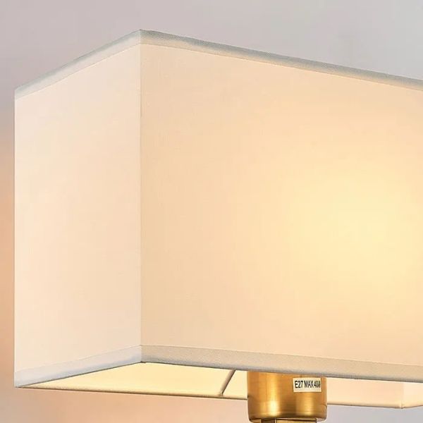 USB Wall Lights with Switch Rectangle White Yellow Fabric mirror front light(WH-MR-95)