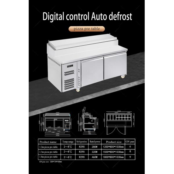Under Counter Salad Table Commercial Refrigeration Pizza/Sandwich Prep Table