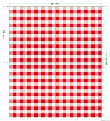 3ply Red And White Gingham Paper Napkins , 25x25cm Paper Beverage Napkins