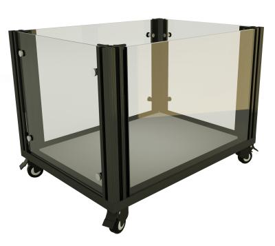 Removable Tray Metal Dog Cage With Latch Locking Mechanism Easy Assembly / 4 Wheels