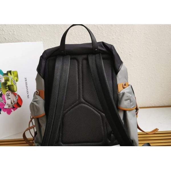 Saffiano Leather Apricot Luxury Brand Backpack With Multiple Pockets