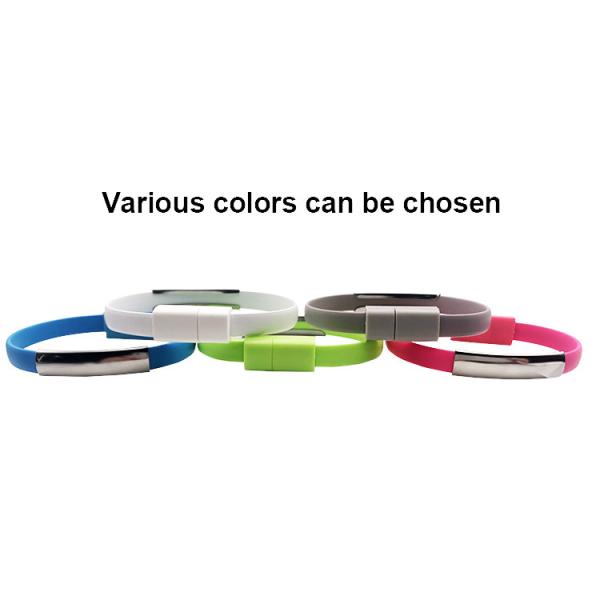 Silicone 22cm USB 2.0 Charging Cable 8pin Bracelet Charging Cable