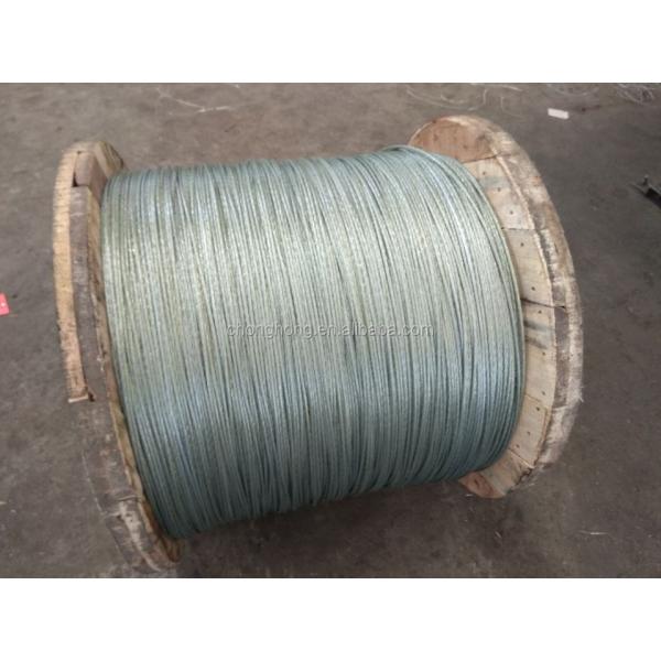 Cables galvanizados de acero 1 x 7 para el alambre de mensajería, alambre de tierra y alambre de mantenimiento de acero de carbono estándar DIN