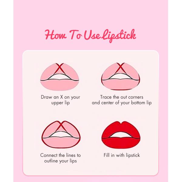Heart Shaped Long Lasting Waterproof Lipstick Sexy Red Matte Creamy Lipstick 1.5g