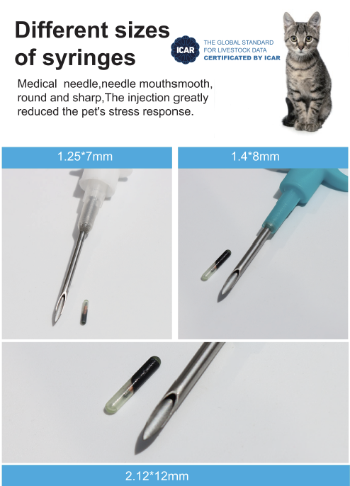 Factory Wholesale 1.25*7mm EM4305 FDX-B Animal Microchip With 512Bit Storage Waterproof RFID Chip For Livestock Pet Tracking