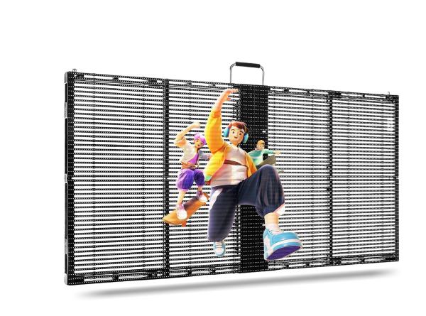 500mm*1000mm PH15-15 Outdoor Waterproof High Brightness LED Transparent Display screen