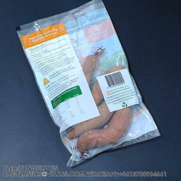 Wicket Bag For Vegetable Packaging Factory Recycle PE laminated PET vegetable bag, fruit pouch, bread bag pack