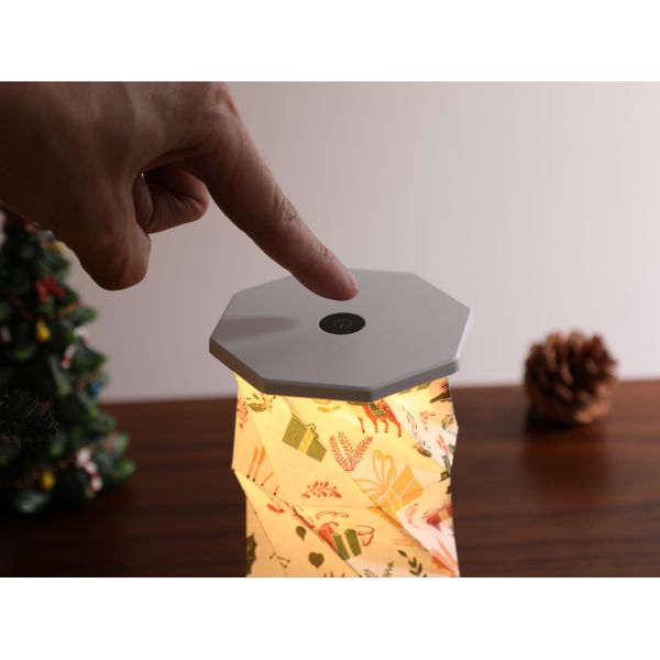 Portable Paper Spinning Lamp Night Light Christmas Clip On Folding Lantern