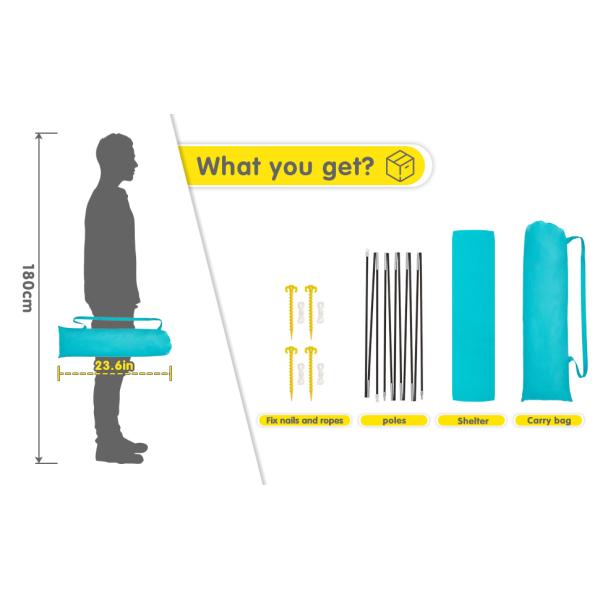 Outdoor Camping Beach Sunshade Sky Tent, Beach Canopy Tent Sun Shade, Gradient Beach Canopy, Stability Upgraded tent