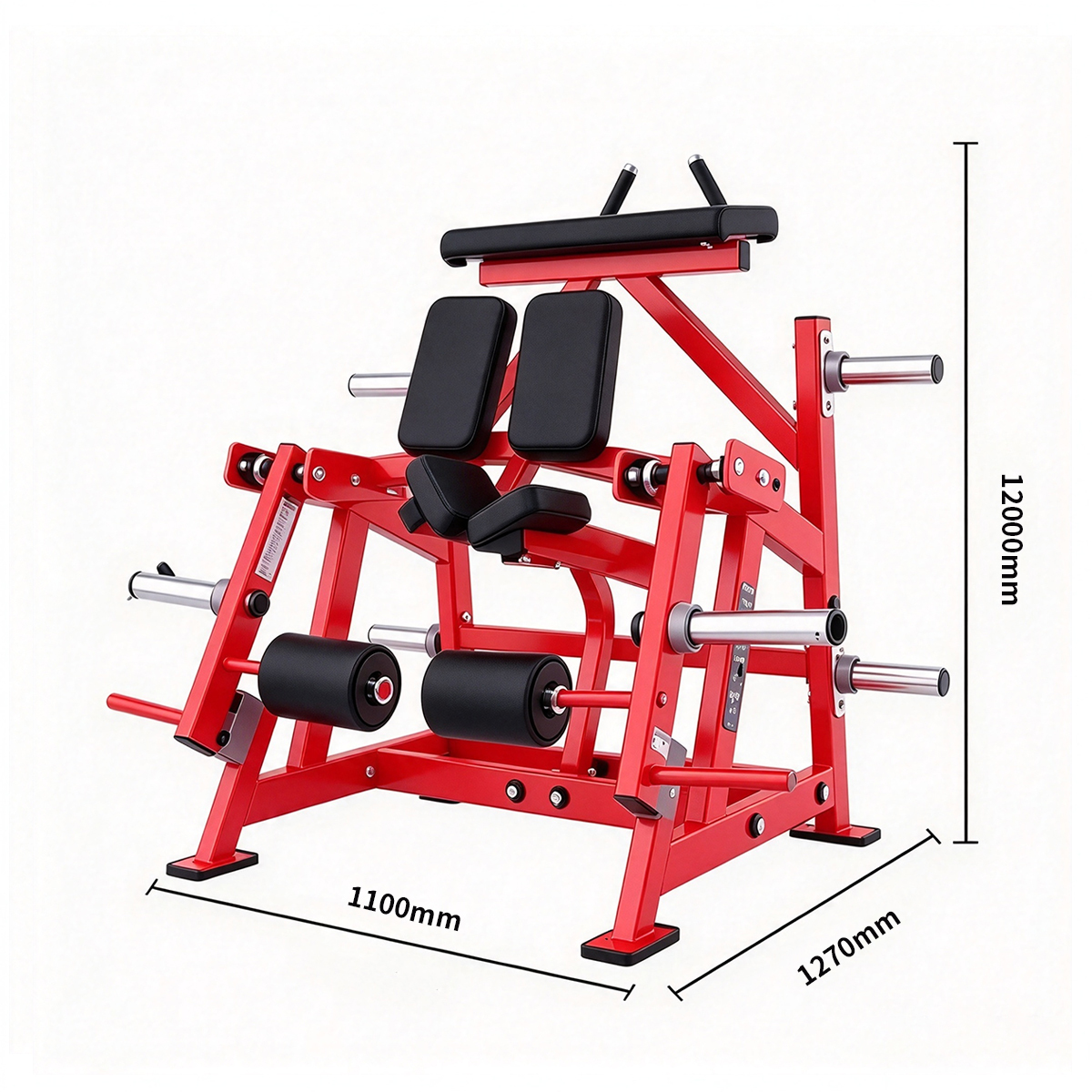 Commercial Plate Loaded Steel Lateral Kneeling Leg Curl Machine Hamstring Training for Gym Workouts