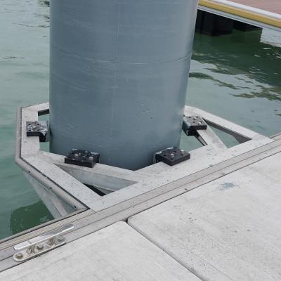 Sea Aluminum Pile Guide Dock Anti Corrosion For Floating Bridge Pile Cap Floating Pontoon Dock