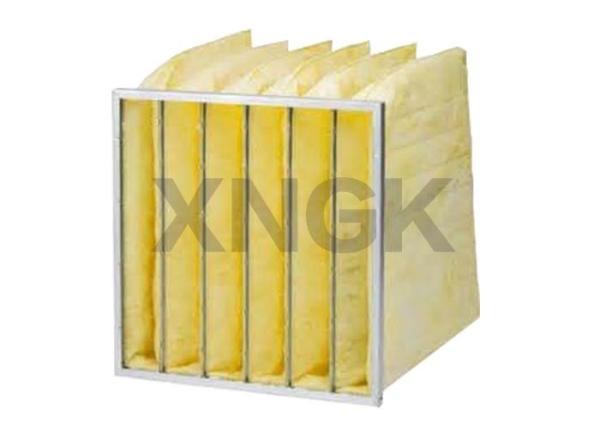 Synthetic Media Pocket Air Filter  V Shape Galvanized Steel Frame