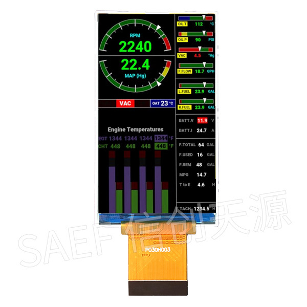 угол наблюдения дисплея модуля дюйма TFT LCD 360x640 IPS 3 полный с интерфейсом RGB