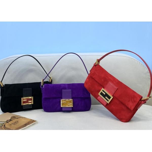 Classic Single Strap Shoulder Bag Pure Color Underarm Bag Baguette Bag