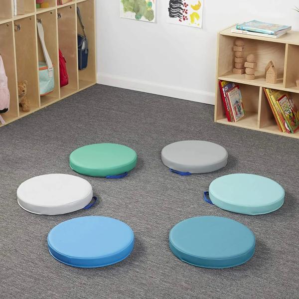 15 inches Round Flexible Seating Floor Cushions with Memory Foam Filling High Density Polyurethane Cover