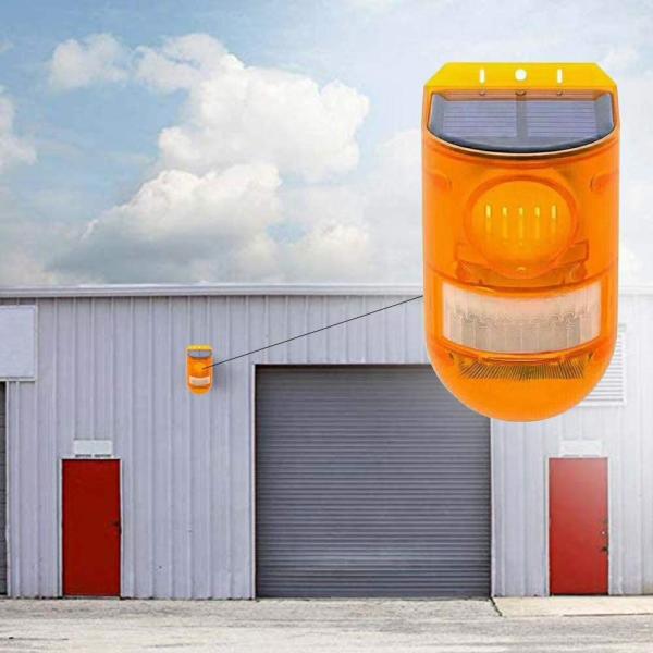 warning light sound sensor alarm lamp solar panel Security Alarm for farm garded Driveway Alarm