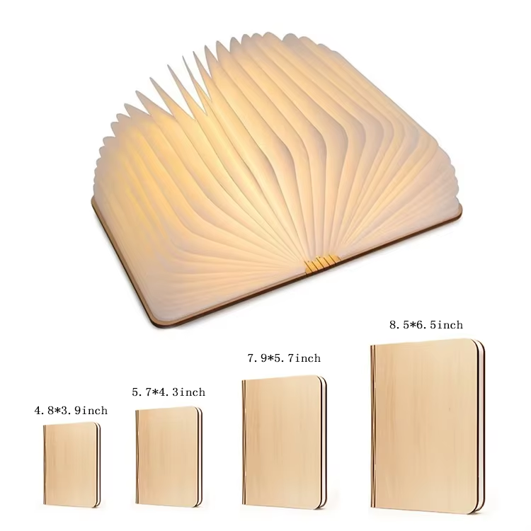 Novelty Folding Book Light 5 Colors Folding Night Light Portable Table Lamp