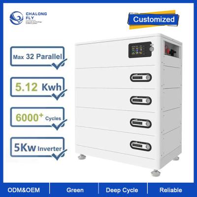 Renovável solar da bateria de lítio 5000W do ODM Lifepo4 do OEM do inversor do armazenamento de energia do agregado familiar da bateria de lítio LiFePo4 LFP