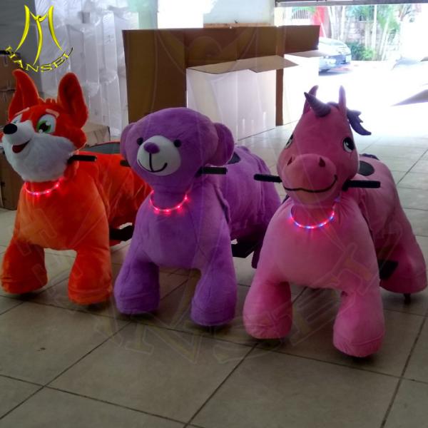 Hansel electric cars made in china motorized plush riding animals