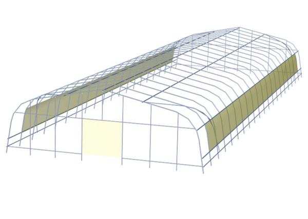UV Stabilized Single Span Greenhouse Galvanized Tubes Long Lasting Shelter for Aquaculture