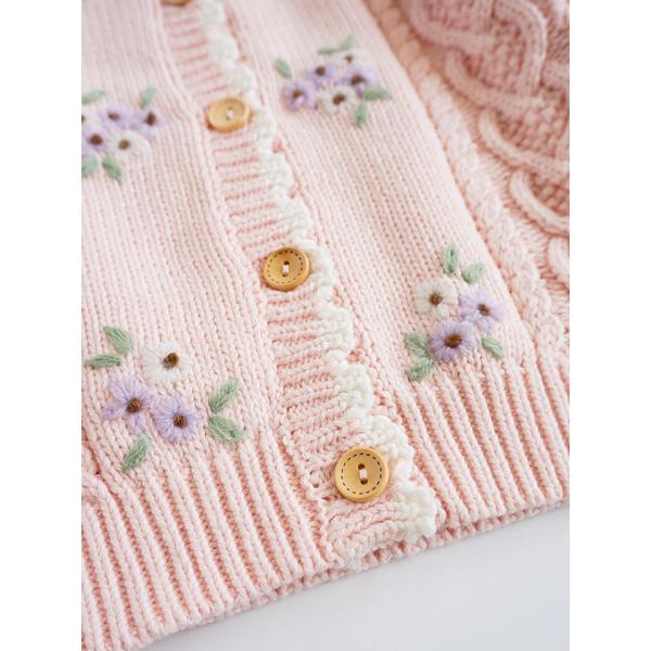 2023 spring and autumn hot sale sweet and lovely solid girls knitted sweater cardigans