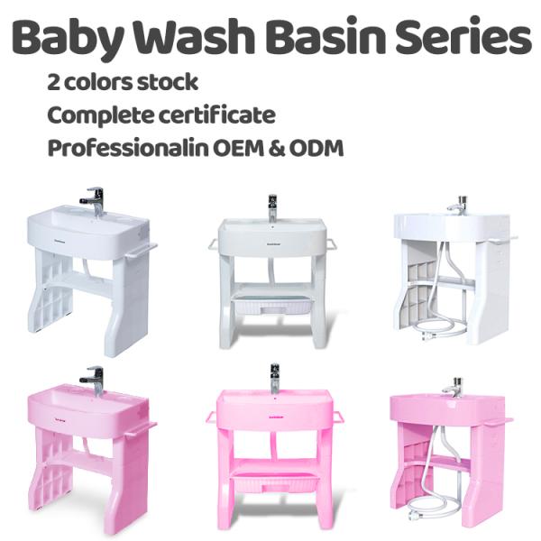 Simulated Baby Bathroom Hand Washing Basin Child Size Sink With Plastic Stand